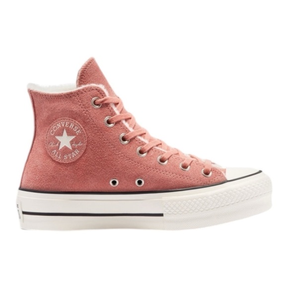 Converse All Star Lift Hi Brick Rose Egret High Top Suede Womens Size 4.5 - Picture 1 of 11